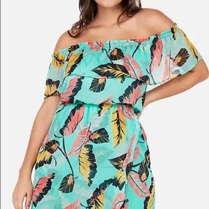 EXPRESS off the shoulder maxi dress